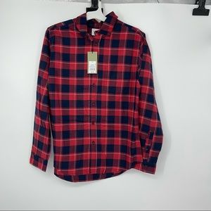 GOODFELLOW & CO. MEN'S PLAID BUTTON DOWN LARGE